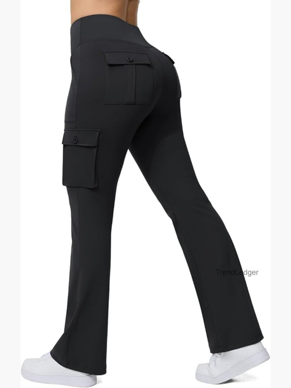High Waisted Yoga Flare Leggings with Pockets Bootcut Pants